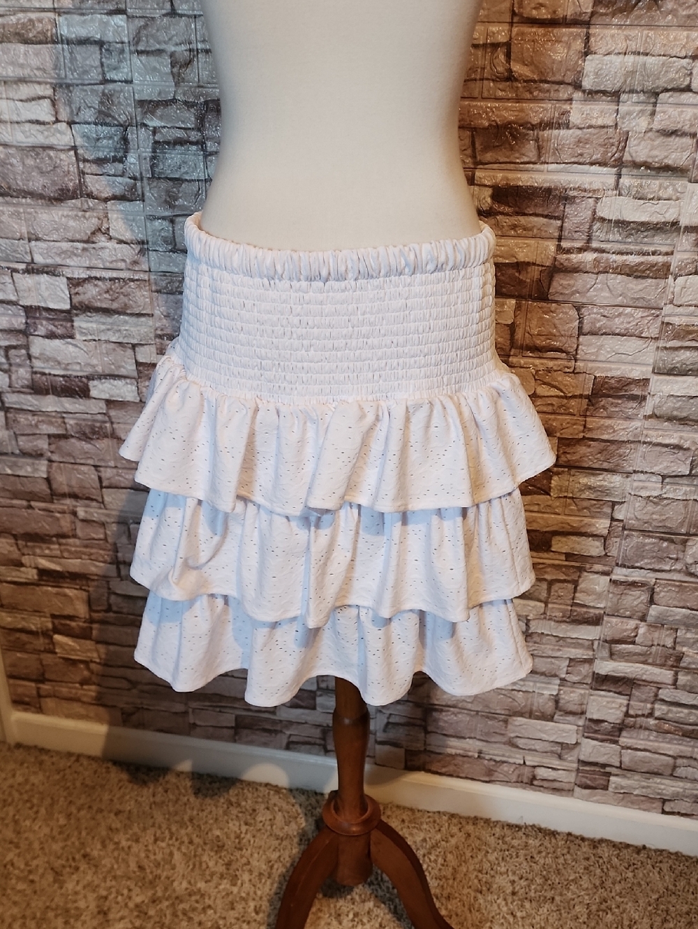 Michael Michael Kors Tiered Ruffle Eyelet Skirt